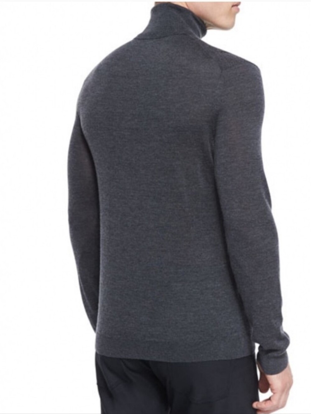 Theory Men's Merino Wool Charcoal Gray Turtleneck Sweater Size XL - Picture 2 of 10